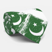 Cravate Drapeau grunge du Pakistan (Roulé)