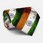 Cravate Drapeau grunge noir de l'Inde (Roulé)