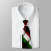 Cravate Drapeau grunge noir de l'Italie (Attaché)