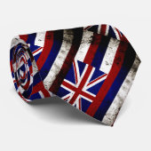 Cravate Drapeau grunge noir d'état d'Hawaï (Roulé)
