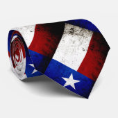 Cravate Drapeau grunge noir d'état du Texas (Roulé)