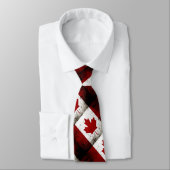Cravate Drapeau grunge noir du Canada (Attaché)