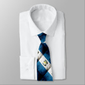 Cravate Drapeau grunge noir du Guatemala (Attaché)