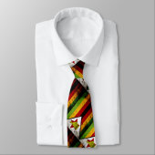 Cravate Drapeau grunge noir du Zimbabwe (Attaché)