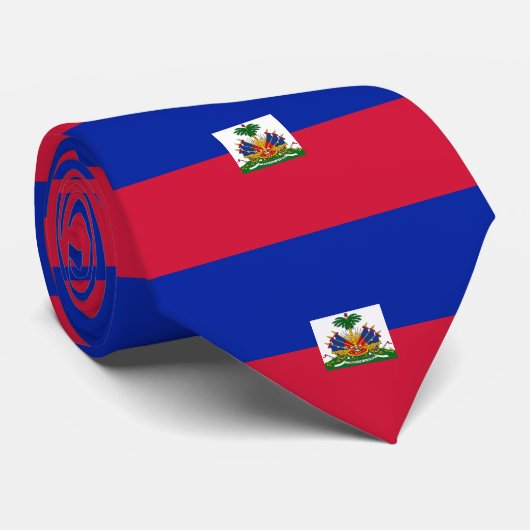 Cravate Drapeau Haïti (Roulé)