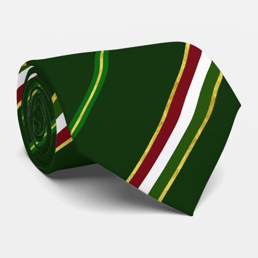 Cravate Drapeau hongrois de rayures (Roulé)