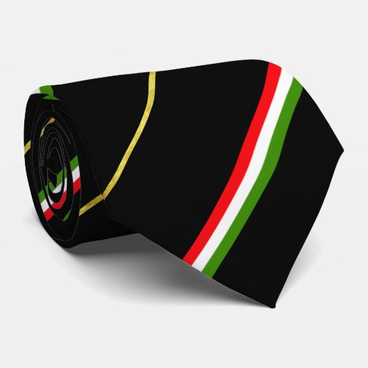 Cravate Drapeau hongrois de rayures (Roulé)