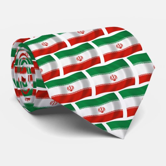 Cravate Drapeau Iranien (Roulé)