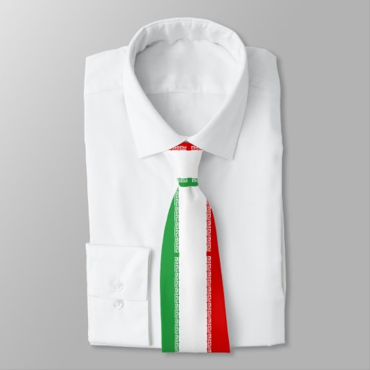 Cravate Drapeau iranien (Iran) (Persan) (Attaché)