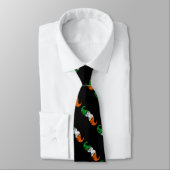 Cravate Drapeau irlandais Grunge Mustache (Attaché)