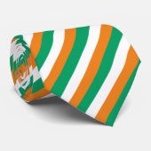 Cravate Drapeau irlandais vert orange moderne rayé (Roulé)