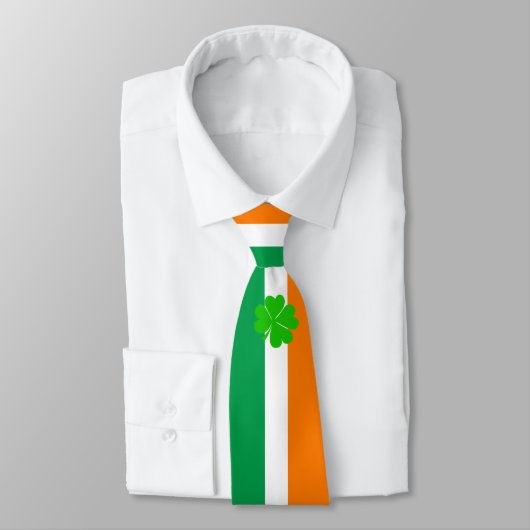 Cravate Drapeau irlandais, voyage en trèfle irlandais, aff (Attaché)