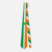 Cravate Drapeau irlandais, voyage en trèfle irlandais, aff (Devant)