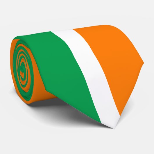 Cravate Drapeau irlandais, voyage en trèfle irlandais, aff (Roulé)
