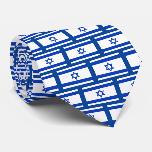Cravate Drapeau israélien État juif (Roulé)
