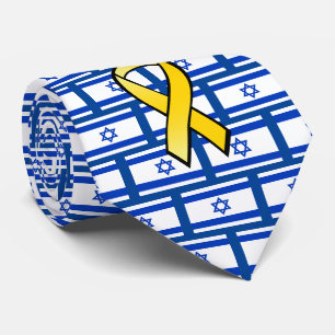 Cravate Drapeau Israélien Ramenez-les Chez Nous Libérez le