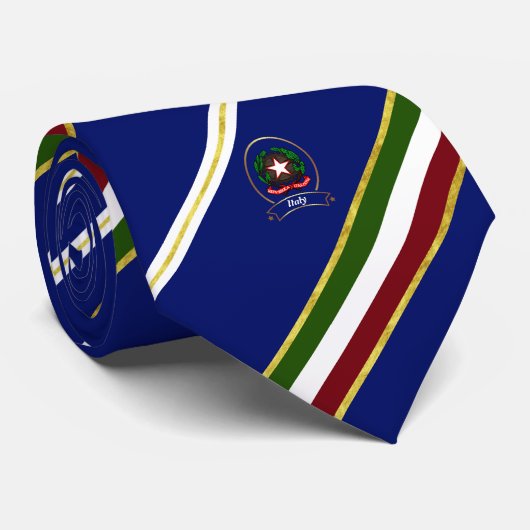 Cravate Drapeau italien de rayures (Roulé)