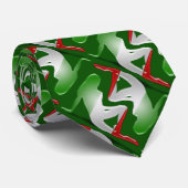 Cravate Drapeau italien de silhouette de fille (Roulé)