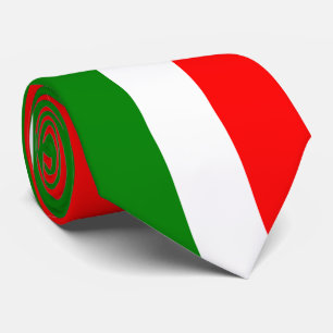 Cravate Drapeau italien Italie Vert, Blanc & Rouge Tricolo