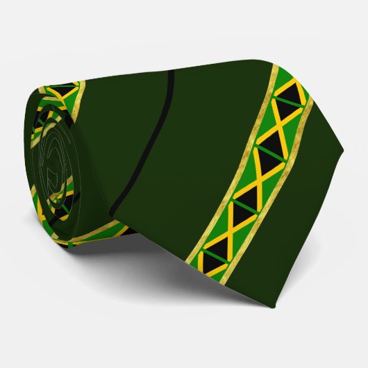 Cravate Drapeau jamaïcain de rayures (Roulé)