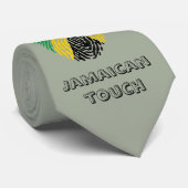 Cravate Drapeau jamaïcain d'empreinte digitale de contact (Roulé)