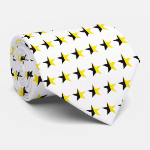 Cravate Drapeau jaune et noir d'Anarchocapitalism d'étoile