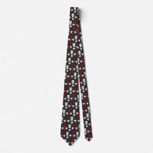 Cravate DRAPEAU jolly roger ET TROIS LILLES