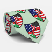 Cravate Drapeau Kenyan-Américain de bouclier (Roulé)