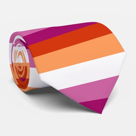 Cravate Drapeau lesbien (Roulé)