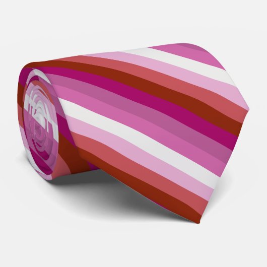 Cravate Drapeau lesbien (Roulé)