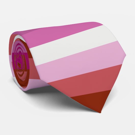 Cravate Drapeau lesbien (Roulé)