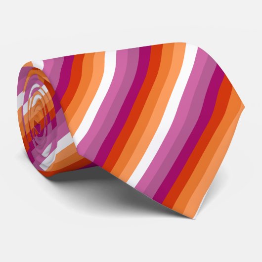 Cravate Drapeau lesbien (Roulé)