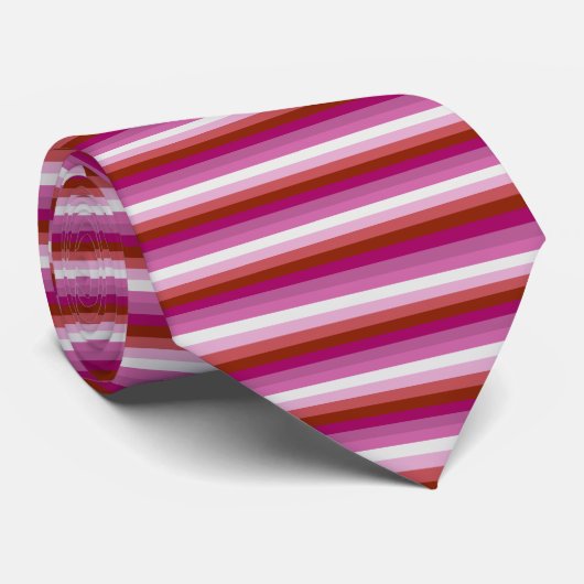 Cravate Drapeau lesbien (Roulé)