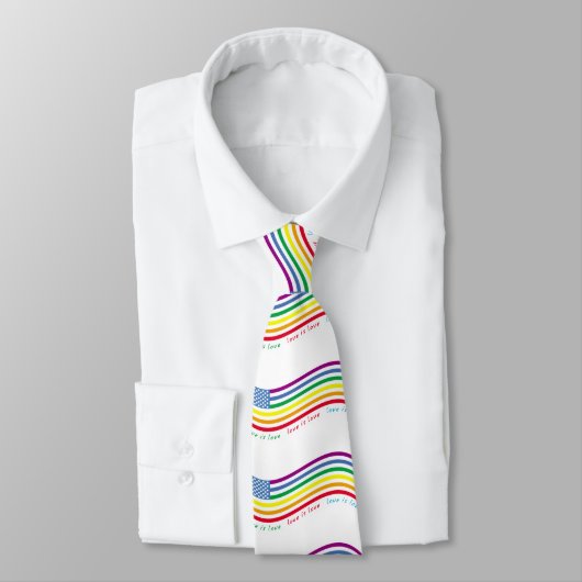 Cravate Drapeau LGBT (Attaché)