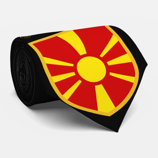 Cravate Drapeau Macédoine (Roulé)