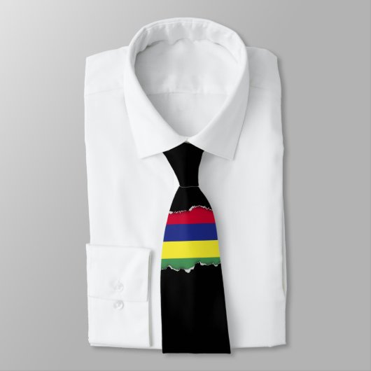 Cravate Drapeau Maurice (Attaché)
