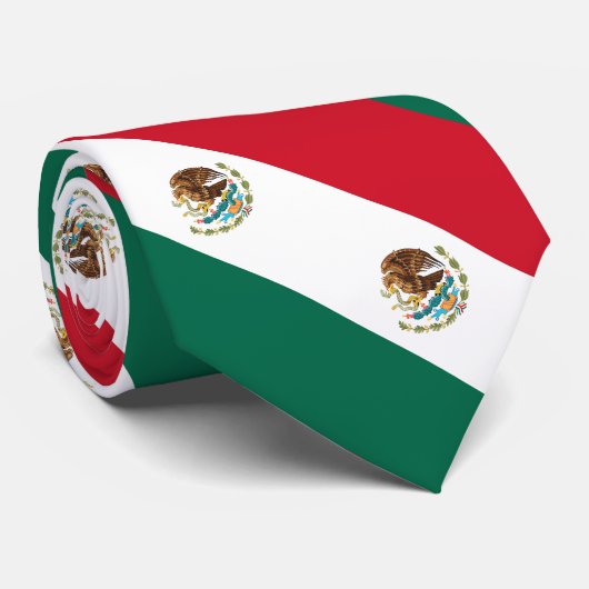 Cravate Drapeau mexicain (Roulé)