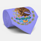 Cravate Drapeau mexicain Aigle mexicain (Roulé)