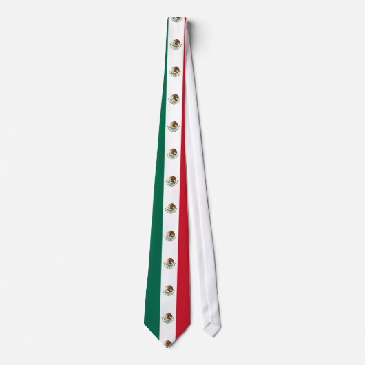 Cravate Drapeau Mexicain - Drapeau du Mexique (Devant)