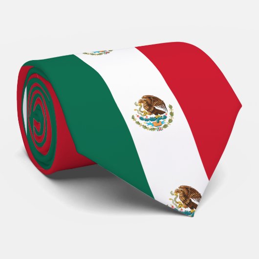 Cravate Drapeau mexicain - Drapeau mexicain (Roulé)