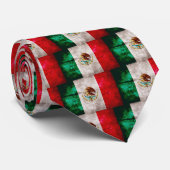 Cravate Drapeau mexicain patiné (Roulé)