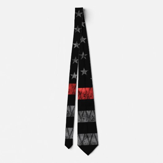 Cravate Drapeau minuscule de pompier Red Line (Dos)
