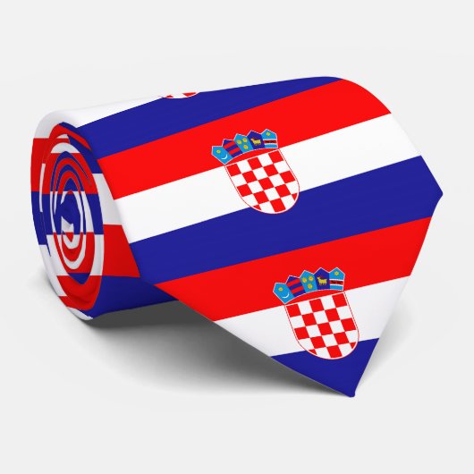Cravate Drapeau national de Croatie Zastava Hrvatske (Roulé)