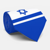 Cravate Drapeau national d'Israël - Version authentique (Roulé)