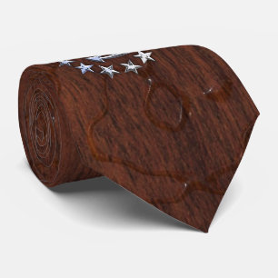 Cravate Drapeau nautique américain Ancre Étoiles Imprimer