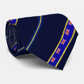 Cravate drapeau néo-zélandais à rayures (Roulé)