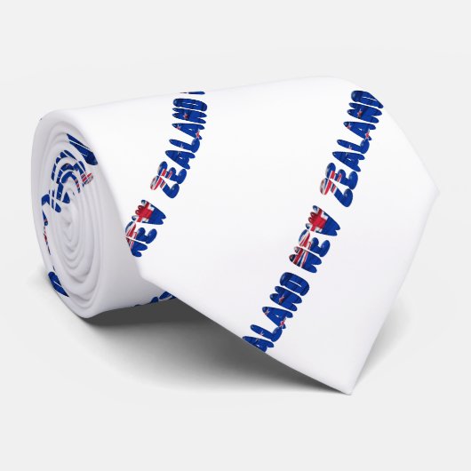 Cravate Drapeau néo-zélandais des textes (Roulé)