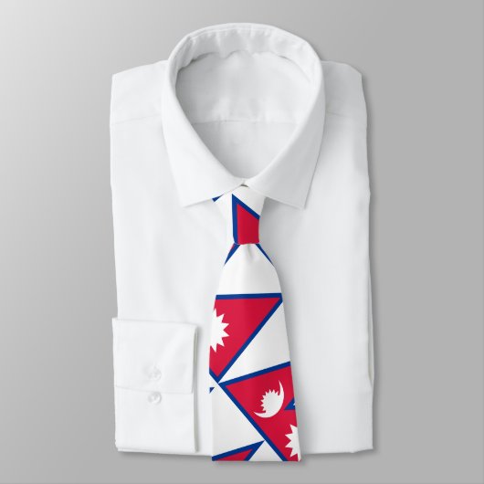 Cravate Drapeau népalais (Attaché)
