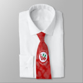 Cravate Drapeau nigérian AMOUR Blanc sur Rouge (Attaché)