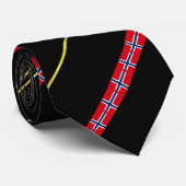Cravate Drapeau norvégien à rayures (Roulé)